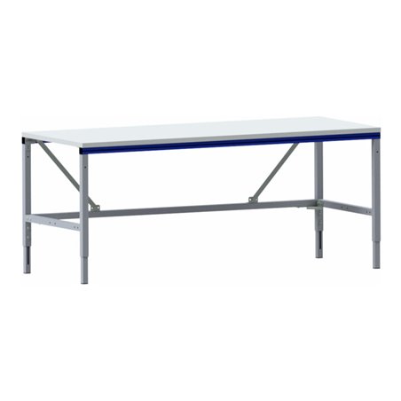 Rocholz Grundtisch SYSTEM FLEX 1600x800x690-960 mm RAL9006/5010