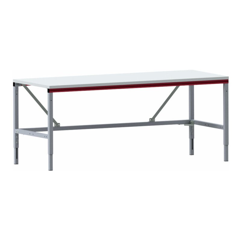 Rocholz Grundtisch SYSTEM FLEX 2000x800x690-960 mm RAL9006/3003