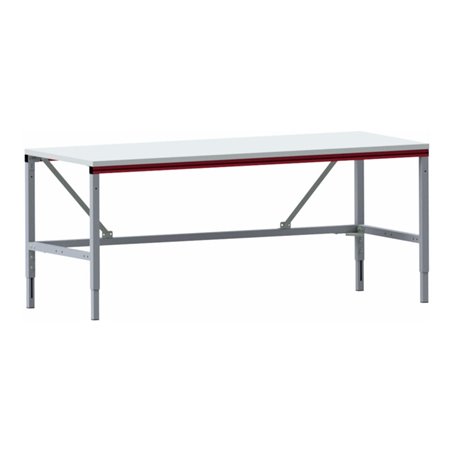 Rocholz Grundtisch SYSTEM FLEX 2000x800x690-960 mm RAL9006/3003