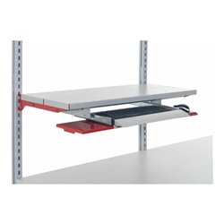 Rocholz Ablageboden mit Tastaturauszug SYSTEM FLEX für Breite 1000 mm RAL9006+3003