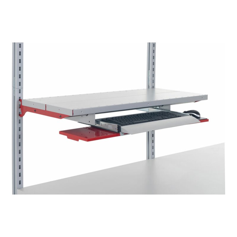 Rocholz Ablageboden mit Tastaturauszug SYSTEM FLEX für Breite 1000 mm RAL9006+3003