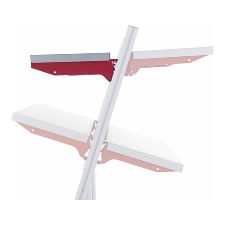 Rocholz Ablageboden komplett mit hohen Trägerarmen Typ B SYSTEM FLEX BxT 1000x400 mm RAL9006/3003