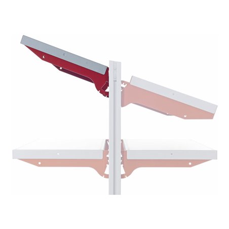 Rocholz Ablageboden komplett mit Trägerarmen Typ A SYSTEM FLEX BxT 800x400 mm RAL9006/3003