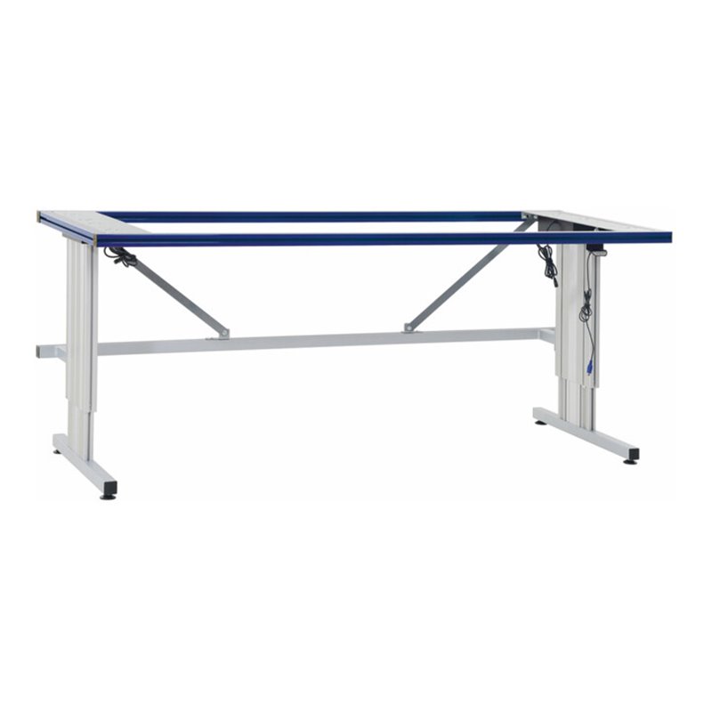 Rocholz Tischgestell E SYSTEM FLEX 1200x800x690-1090 mm RAL9006/5010