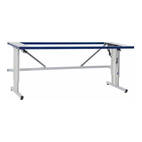 Rocholz Tischgestell E SYSTEM FLEX 1200x800x690-1090 mm RAL9006/5010