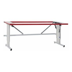 Rocholz Tischgestell E SYSTEM FLEX 1200x800x690-1090 mm RAL9006/3003