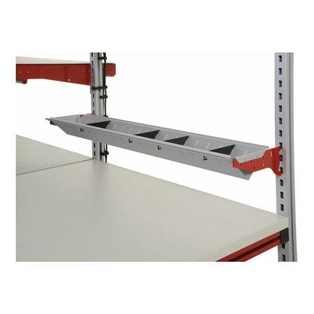 Rocholz Utensilo komplett mit Trägerarmen Typ A SYSTEM FLEX BxT 800x200 mm RAL9006/3003