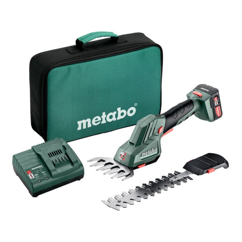 Metabo Akku-Strauch- und Grasschere PowerMaxx SGS 12 Q Werkzeugtasche 12V 1x2Ah Li-Power + SC 30