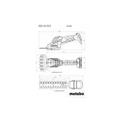 Metabo Akku-Strauch- und Grasschere SGS 18 LTX Q metaBOX 145 L