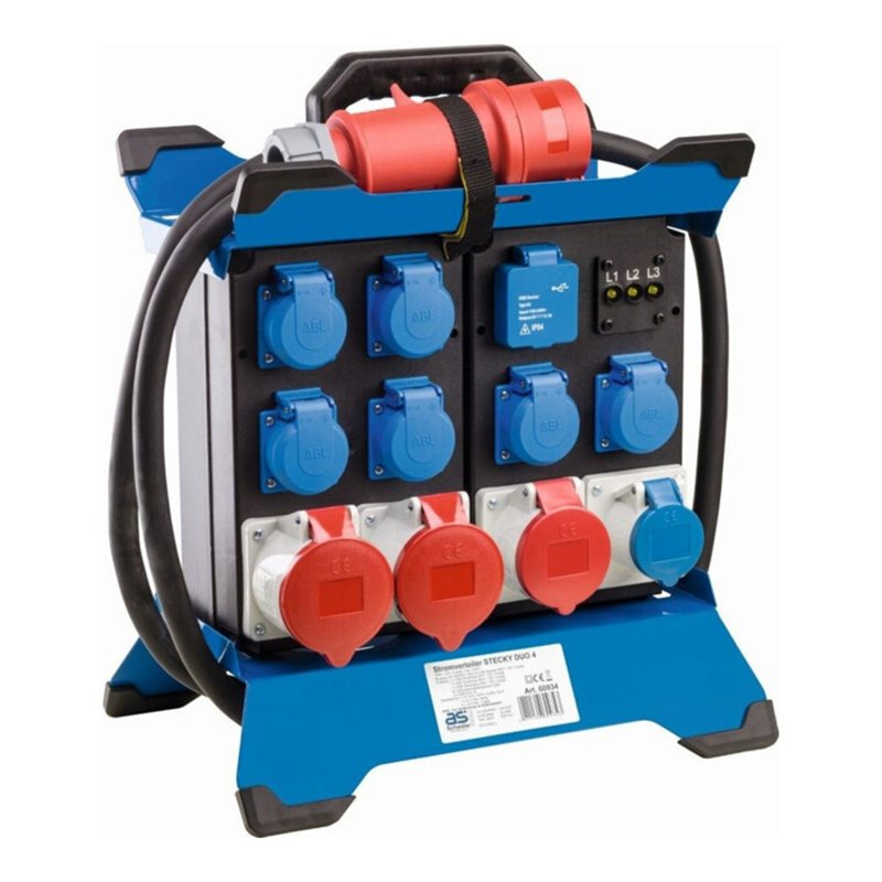 CEE-Standstromverteiler STECKY DUO 4 CEE-Stecker 400V,32 A,5-polig AS-SCHWABE