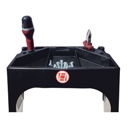 Euroline Alu-Stufenstehleiter mit Sicherheitsbrücke und Werkzeugablage Nr. 22578