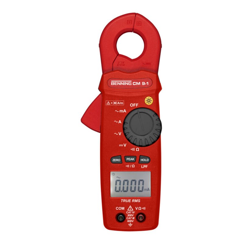 Leckstromzange CM 9-1 Messber.0,010 mA-60 A AC Zangenöffnung max.23mm BENNING