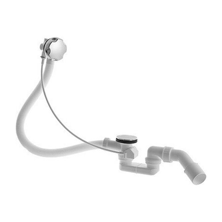 Duravit Ab-/Überlaufgarnitur Quadroval d 5,2cm, D-Griff rd m Griffmulden, chrom