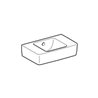Geberit Handwaschbecken Renova Compact 40x25cm, o. Hahnloch, mit Überlauf, weiß