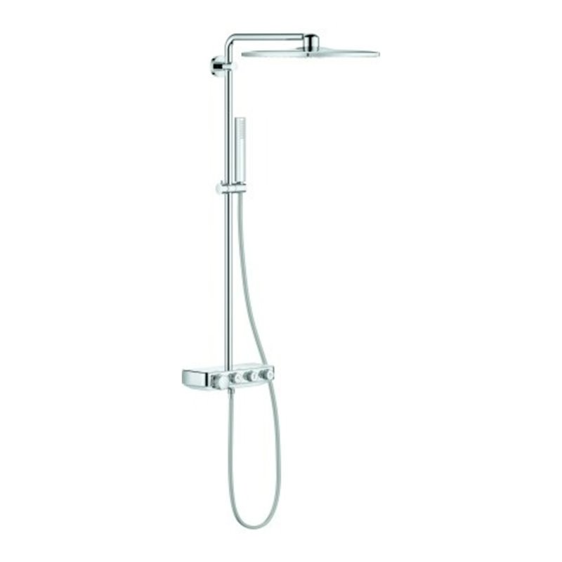 Grohe Duschsystem Euphoria SmartC 310 Cube D chr, m AP-Thermostat, Arm 45cm schwenkbar