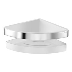 Keuco Eckduschkorb chrom/Anthraz., 2-tlg., Schenkell. 180mm