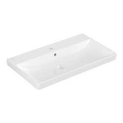 V&B Möbelwaschtisch Avento 80x47cm, Hahnloch, mit Überlauf, weiß