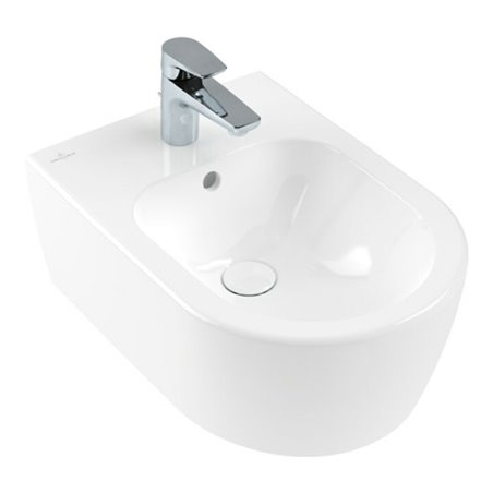 V&B Wand-Bidet AVENTO 37x53cm, 1 HL, mit Überlauf, weiß C-plus