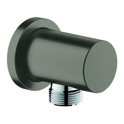 Grohe Wandanschlussbogen Rainshower 1/2', rd Ros., hard graphite gebürstet