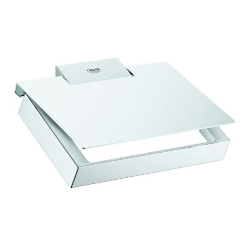 Grohe WC-Papierhalter Selection Cube chrom, mit Deckel, verdeckte Befestigung