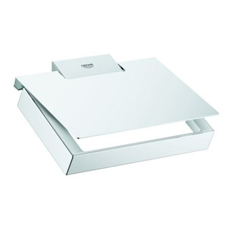 Grohe WC-Papierhalter Selection Cube chrom, mit Deckel, verdeckte Befestigung