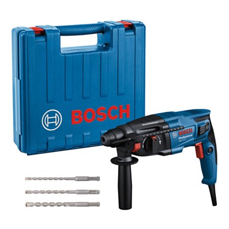 Bosch Bohrhammer mit SDS plus GBH 2-21 mit 1x Bohrer SDS plus 6/8/10 mm
