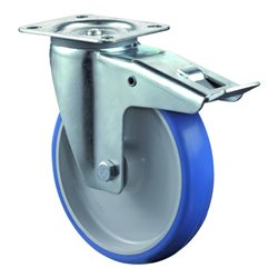 BS Rollen Transportrolle L420.B36.200 Lenkrolle mit Totalfeststeller, Raddurchmesser 200 mm,