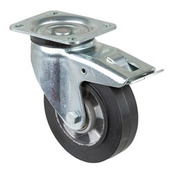 BS Rollen Schwerlastrolle L620.B80.160 Lenkrolle mit Totalfeststeller, Raddurchmesser 160 mm,