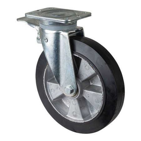 BS Rollen Schwerlastrolle N120.B80.251 Lenkrolle mit Totalfeststeller, Raddurchmesser 250 mm,