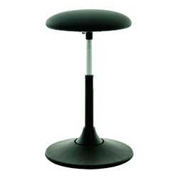 STIER Multibeweglicher Hocker mit Kunstledersitz schwarz Sitzhöhe 500-700 mm