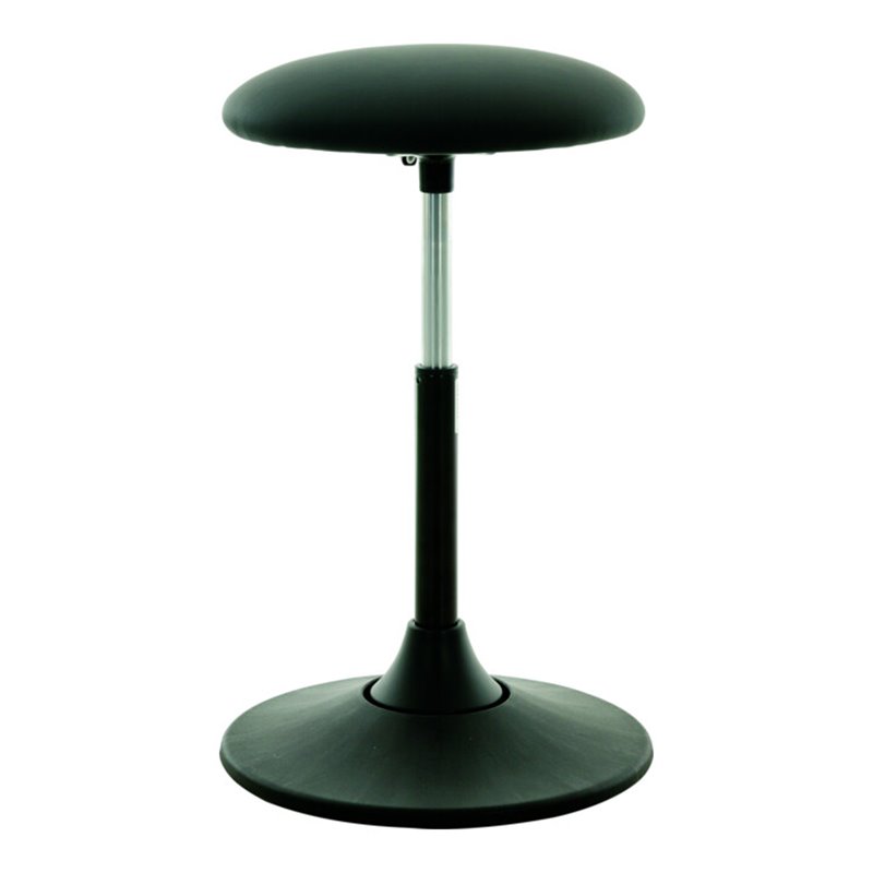 STIER Multibeweglicher Hocker mit Kunstledersitz schwarz Sitzhöhe 500-700 mm