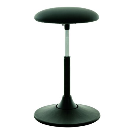 STIER Multibeweglicher Hocker mit Kunstledersitz schwarz Sitzhöhe 500-700 mm