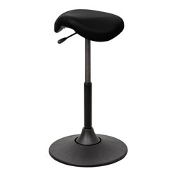 STIER Multibeweglicher Hocker mit Sattelsitz schwarz Sitzhöhe 510-700 mm