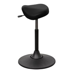 STIER Multibeweglicher Hocker mit Sattelsitz schwarz Sitzhöhe 510-700 mm