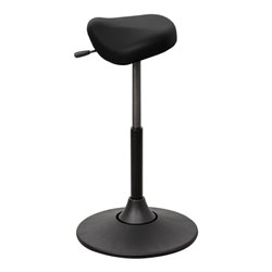 STIER Multibeweglicher Hocker mit Sattelsitz schwarz Sitzhöhe 510-700 mm