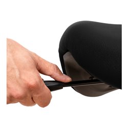 STIER Multibeweglicher Hocker mit Sattelsitz schwarz Sitzhöhe 510-700 mm