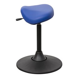 STIER Multibeweglicher Hocker mit Sattelsitz blau Sitzhöhe 510-700 mm