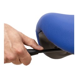 STIER Multibeweglicher Hocker mit Sattelsitz blau Sitzhöhe 510-700 mm