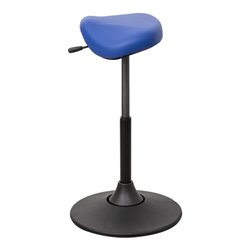 STIER Multibeweglicher Hocker mit Sattelsitz blau Sitzhöhe 510-700 mm