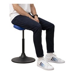 STIER Multibeweglicher Hocker mit Sattelsitz blau Sitzhöhe 510-700 mm