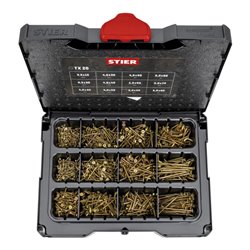 STIER Spanplattenschrauben-Systainer I T-LOC mit 1.380 Schrauben