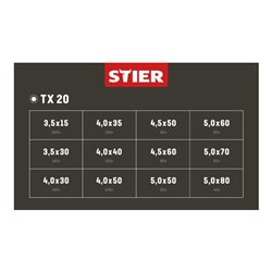 STIER Spanplattenschrauben-Systainer I T-LOC mit 1.380 Schrauben