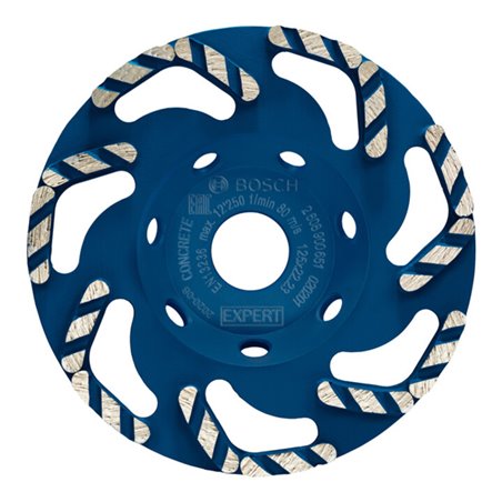 Bosch EXPERT Concrete Diamanttopfscheibe 125 x 22,23 x 4,5mm für Betonschleifer und Winkelschleifer