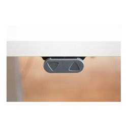 STIER Elektrisch höhenverstellbarer Schreibtisch 501-53 Doppel-Teleskop Weiß mel. 63-123cm