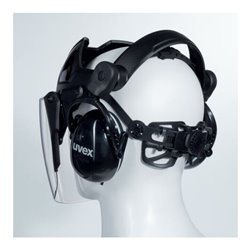 Uvex Visier pheos faceguard, farblosos, UV400 Polycarbonat Visier m. Gehörschutz