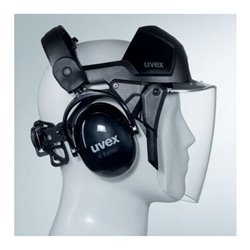 Uvex Visier pheos faceguard, farblosos, UV400 Polycarbonat Visier m. Gehörschutz