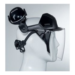 Uvex Visier pheos faceguard, farblosos, UV400 Polycarbonat Visier m. Gehörschutz