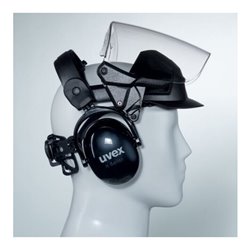 Uvex Visier pheos faceguard, farblosos, UV400 Polycarbonat Visier m. Gehörschutz