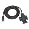 Baustellen-Verlängerungskabel 10m H07RN-F3G1,5 schwarz mit 3-fach Gummikupplung IP44