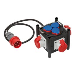 Kompakter Stromverteiler BSV 3 LS E/16 2 IP44 1m H07RN-F 5G1,5 3xCEE400V + 3x230V